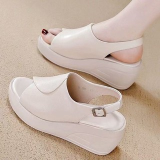 Giày cao gót chunky mũi hở cho phụ nữ 35-41, có dây đeo, kích thước lớn