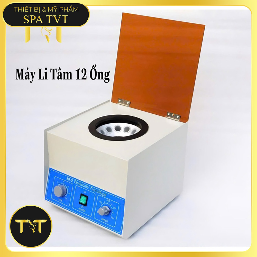 Máy Ly Tâm PRP 12 Ống 6000 Vòng/Phút, Tách Huyết Tương Giàu Tiểu Cầu, Có Hẹn Giờ, BH 12 Tháng