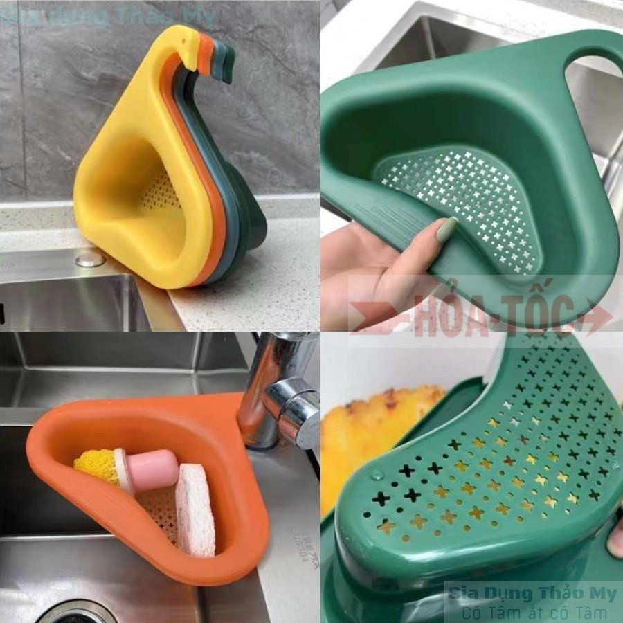 Khay lọc rác bồn rửa bát thông minh đa năng - khay lọc rác bồn rửa chén có móc treo tiện lợi nhà bếp