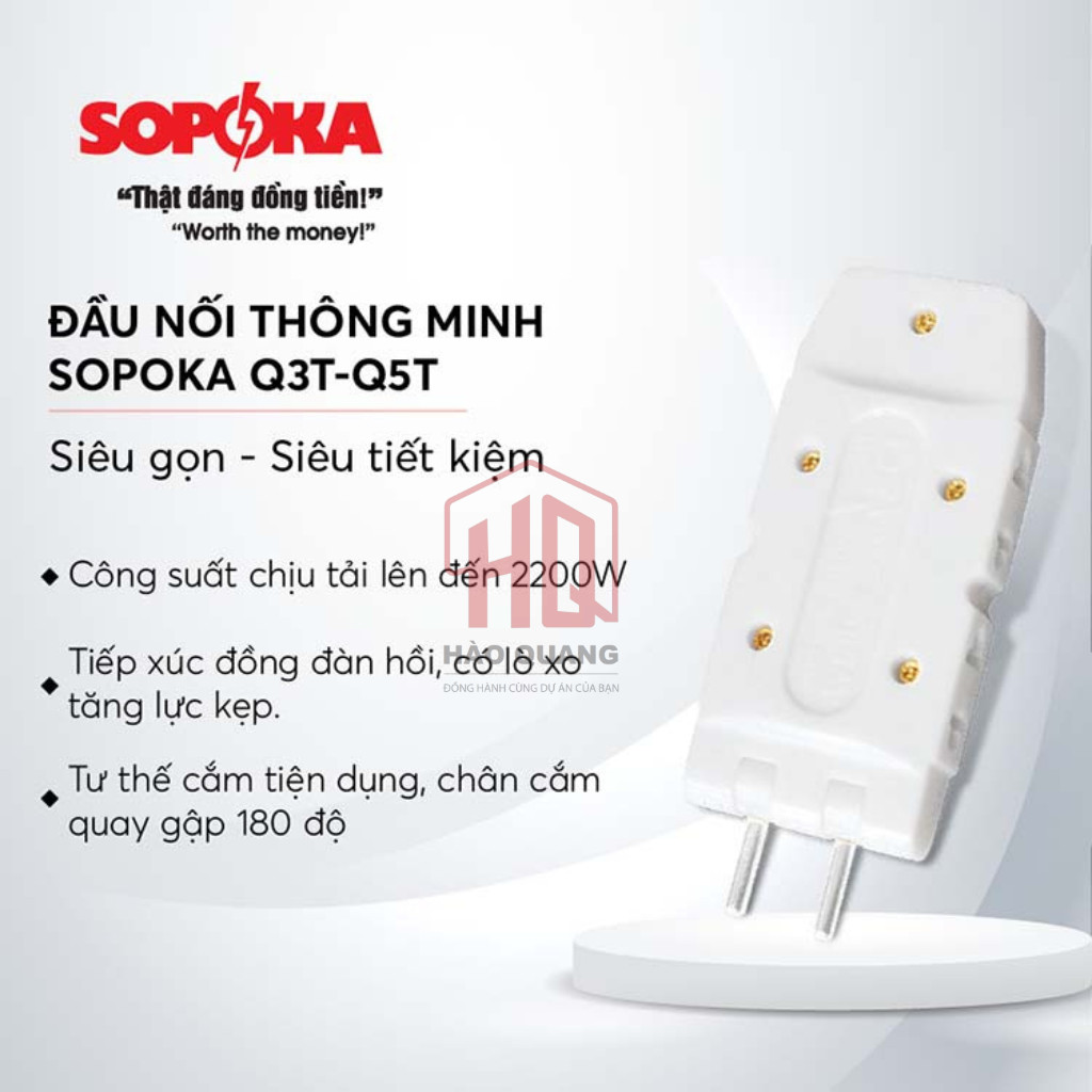 Ổ CẮM CHIA ĐIỆN ĐA NĂNG SOPOKA CHÍNH HÃNG – CHỊU TẢI CAO 2200W – CHIA 3/Q3T – AN TOÀN & BỀN BỈ