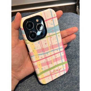 Ốp điện thoại 2 trong 1 lưới màu Ins tương thích với iPhone 15 Pro Max, Apple 16 14 Plus 11 / 12 / 13 Pro Max, vỏ bảo vệ chống sốc mới