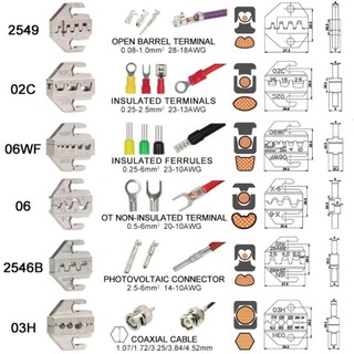 Kìm uốn JOYFULLIFE SN Hàm, Kìm uốn hợp kim 4mm Hàm, SN-2546B 02C 06WF 2549 03H 48B 58B Thiết bị đầu cuối uốn Hàm Khe cắm