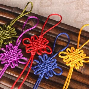 Nhỏ Trung Quốc Nút Trên Đĩa Bán Thành Phẩm Tua Nhỏ Mặt Dây Chuyền Fang Sheng Nút DIY Tay Dệt Vòng Tay Chất Liệu