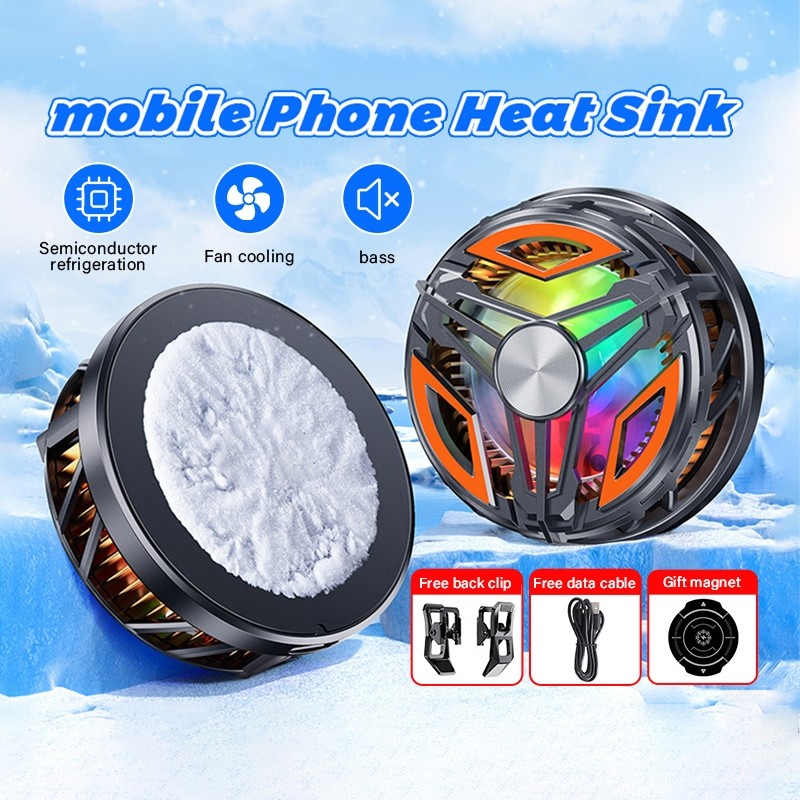 Quạt tản nhiệt điện thoại sò lạnh GT31 nam châm từ tính led gaming cho streamer livestream chơi game