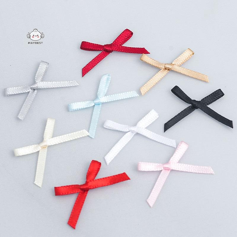 Maybest 100 chiếc 20mm-30mm Kích thước nhỏ Ruy băng Satin Nơ Hoa Đồ thủ công DIY Đồ thủ công trang trí phụ kiện Đồ dùng trang trí {VN}