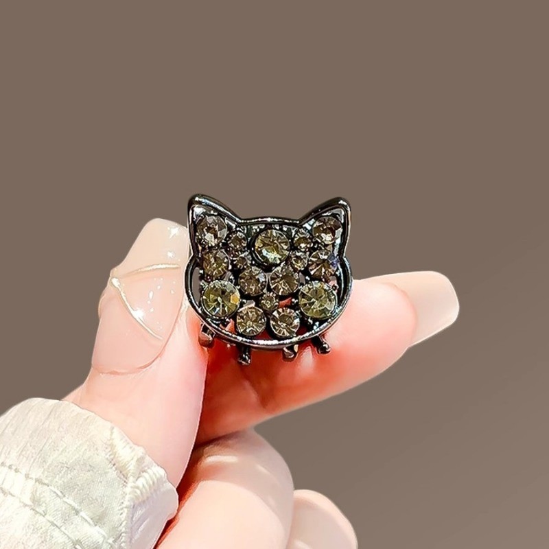 MAUROPOLI Kẹp Tóc Mèo Kim Cương Giả Dễ Thương Nhật Bản Nữ Kích Thước Nhỏ Lấy Cô Gái Nổ Bên Trước Gãy