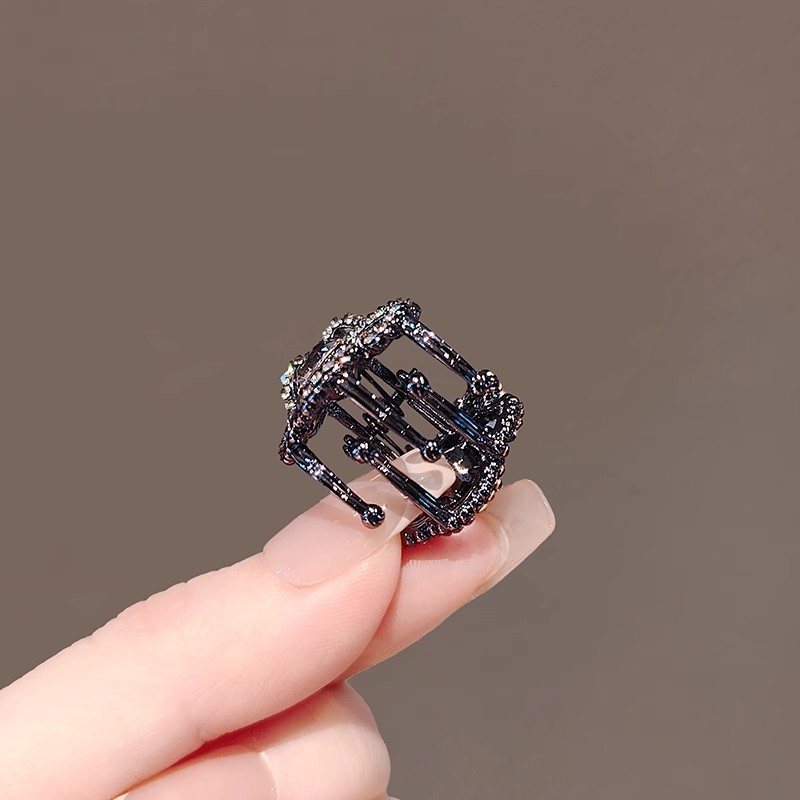 Mauropoli [Sẵn Sàng] Ánh Sáng Sang Trọng Phong Cách Hàn Quốc Rỗng Hoa Hồng Cá Mập Nhỏ Kẹp Tất Cả Trận Đấu Kim Cương Giả Tính Khí Bên Nổ Tóc Gãy Top Kẹp Tóc