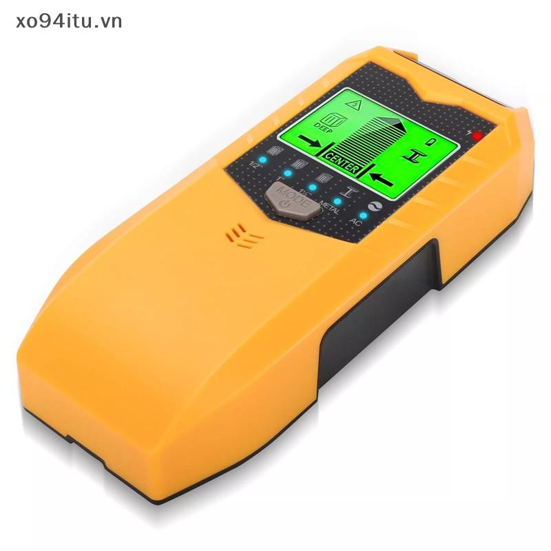 Xoitu Wall Stud Finder Cảm biến Máy quét tường LCD 5 trong 1 Máy dò điện tử Edge Center Dòng gỗ Kim loại AC Live Wires Phát hiện VN