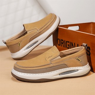 Đế Dày Cao Cấp Da Làm Việc Thoáng Khí Nhẹ Bền Slip-On Giày Đậu Hà Lan Đế Mềm Thoải Mái Bố