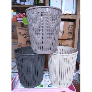Sọt nhựa đan mây Việt Nhật đựng đồ đa năng, thùng rác văn phòng hiện đại ms: 5155/5156/5157