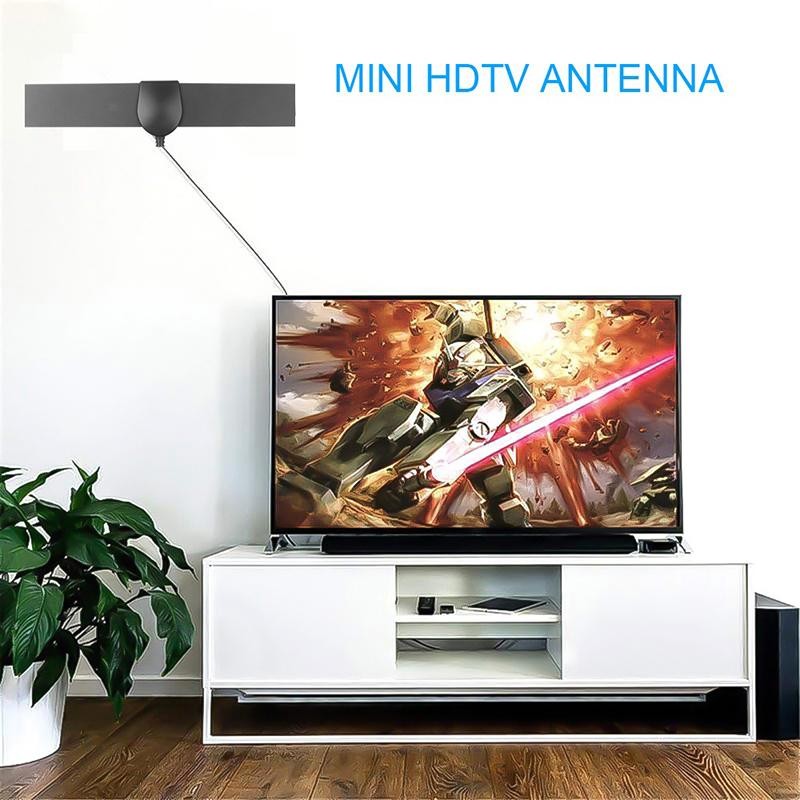Tmoy Ăng Ten Phạm Vi 25 Dặm TV Kỹ Thuật Số HD 4K Antena Kỹ Thuật Số Trong Nhà HDTV Hỗ Trợ 1080p TCM
