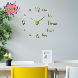 Pnpia 3D Dạ Quang Đồng Hồ Treo Tường Không Khung Acrylic DIY Đồng Hồ Kỹ Thuật Số Dán Tường Tắt Tiếng Đồng Hồ Cho Phòng Khách Phòng Ngủ Văn Phòng Trang Trí Tường Boutique