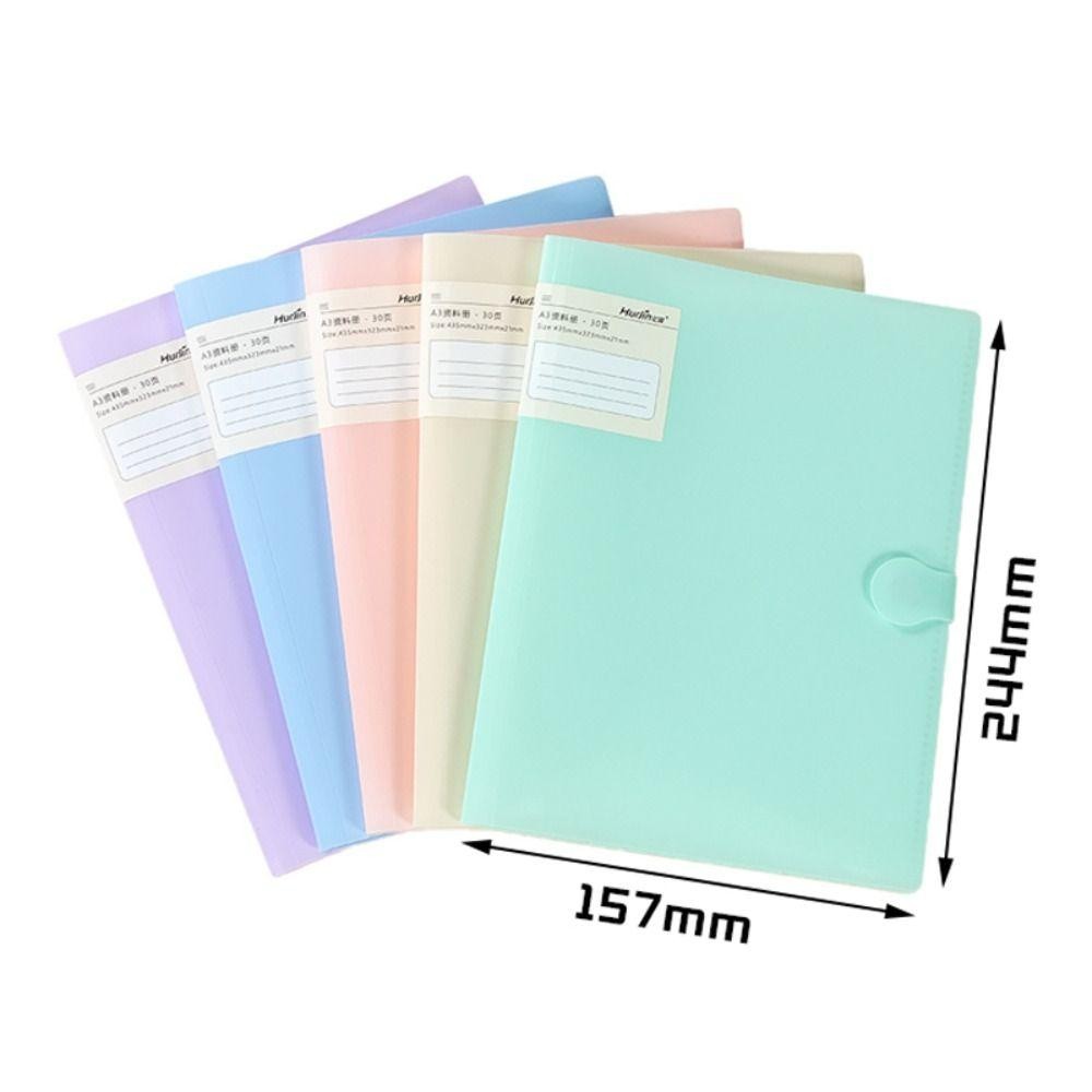 HIGHVIEWLS A3 Thư mục tập tin, Sổ lưu trữ giấy kiểm tra dung lượng lớn chống bẩn, Túi đựng hồ sơ chống nước dày 20 / 30 / 40 trang dành cho sinh viên