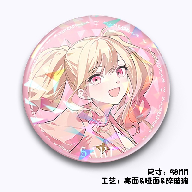 Túi đựng huy hiệu kim loại Project Sekai 58mm Charms