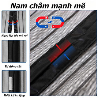 Rèm Cửa Từ Tính Chống Muỗi, Côn Trùng Tự Dính, Dễ Lắp Đặt Không Cần Khoan Đục