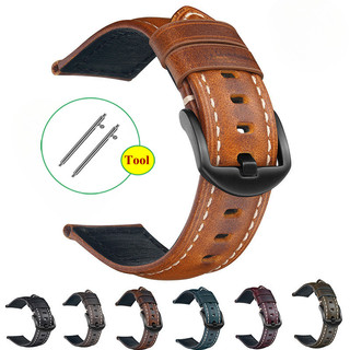 Handmade Sáp Dầu Da Thật Chính Hãng Dây Đeo Đồng Hồ 18mm 20mm 22mm 24mm 26mm Phát Hành Nhanh Da Bò Dây Đồng Hồ Vintage Nam Nữ Cổ Điển Kinh Doanh Quà Tặng
