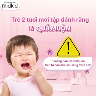 Kem đánh răng cho bé dạng bọt siêu mịn Midkid hữu cơ, lành tính, chống sâu răng - Chai 60ml