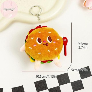 Deyangk Hoạt Hình Thực Phẩm Hamburger Hot Chó Sang Trọng Búp Bê Sang Trọng Mặt Dây Móc Khóa Quà Tặng Trẻ Em Đồ Chơi VN
