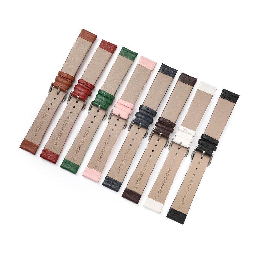 Dây đeo đồng hồ bằng da thật mềm mại 18mm 20mm 22mm Dây đeo đồng hồ bằng da bò thay thế đa năng cho nam nữ Vòng tay cổ điển đơn giản