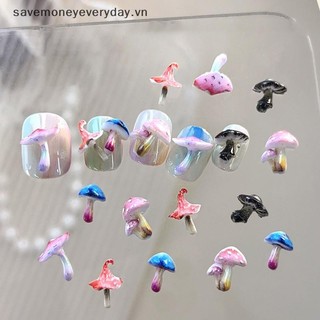 [savemoneyeveryday] 20 Cái 3D Nấm Nhiều Màu Sắc Móng Tay Nghệ Thuật Quyến Rũ Trang Trí Móng Tay DIY Trang Sức Móng Tay Kim Cương Giả Cho Móng Tay Phụ Kiện Nghệ Thuật [vn]