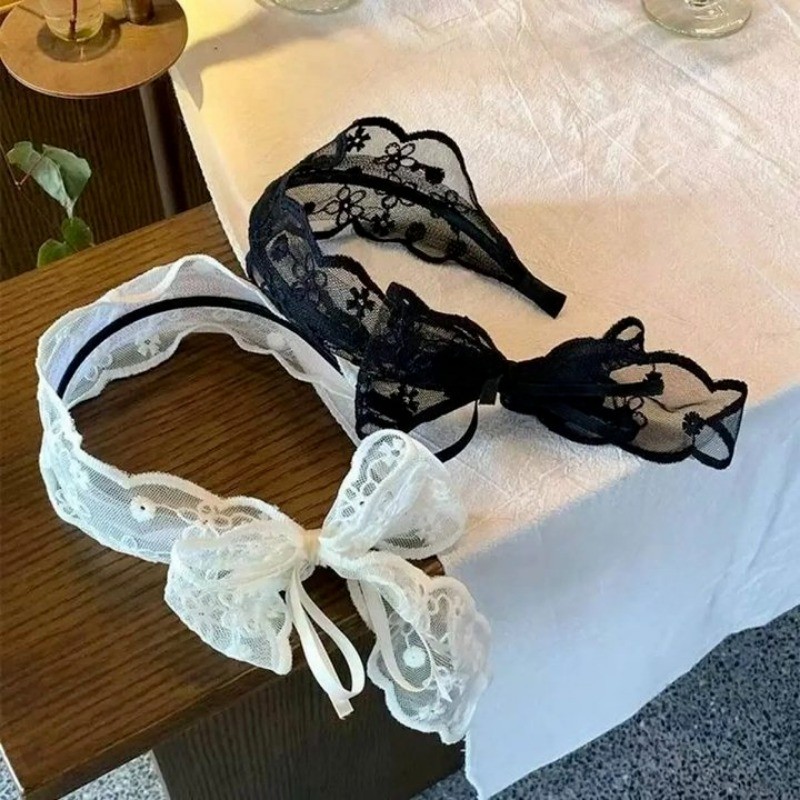Băng đô rộng vành nơ kiểu Pháp, phong cách mùa hè dành cho nữ