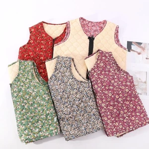 Áo Vest Thời Trang Thu Đông Hoa Văn Đơn Giản Cho Mẹ
