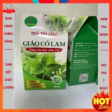 Trà giảo cổ lam túi lọc (hộp 40 gói), ổn định huyết áp, giảm mỡ máu, phòng và hỗ trợ xơ vữa mạch máu