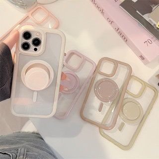 Giá Đỡ Từ Tính Trong Suốt Ốp Lưng Điện Thoại IPhone 16 15 15pro Max 13 Mini 14 14pro 14max 12 11 Pro Max IX XR SE2 Plus Bìa Cứng P7