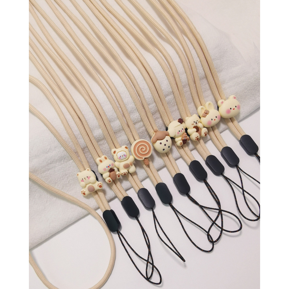 Thỏ Dễ Thương Dài Dây Điện Thoại Di Động Có Thể Điều Chỉnh Dây Treo Cổ Chống Mất Đồ Trang Trí Mạnh Bền Đẹp