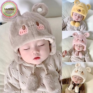 SAFENH Capybara Mùa Đông Ấm Áp Trẻ Em Bé Gái Bé Trai Mũ Len Viền Mũ Len Có Len Mũ Bảo Vệ Tai Mềm Mại Sơ Sinh Bonnet VN