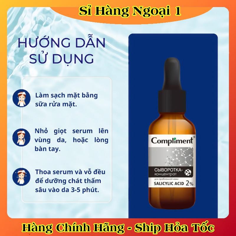 Serum Compliment 2% BHA SALICYLIC ACID làm sạch sâu, giảm mụn, se lỗ chân lông, kiềm dầu của Nga