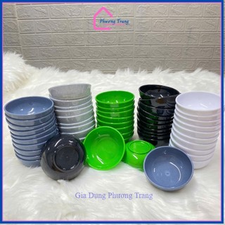 Combo 10 Chén chấm đựng gia vị tròn nhựa MELAMINE nhiều màu, bền đẹp - Phương Trang