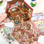 Enwei 3 Chiếc [Dòng Tiệc Động Vật] 3D Dễ Thương Deco Dán PET Miếng Dán Giấy Thêu Sò Chất Liệu Sổ Lưu Niệm Bộ