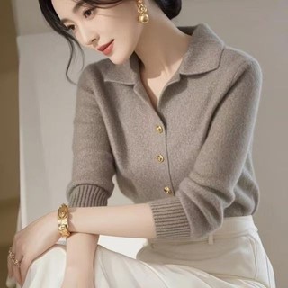 Thời Trang Ve Áo Thời Trang Dệt Kim Cardigan Top Thu Đông Áo Len Áo Rời Lớp Hợp Thời Trang