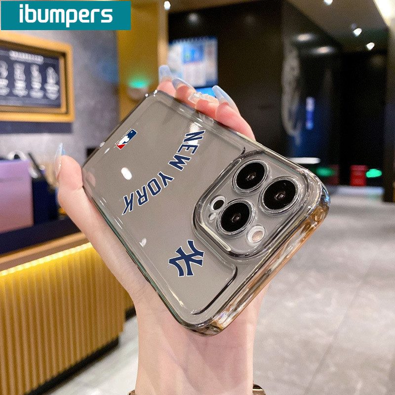 ibumpers Ốp lưng iPhone Thẩm Mỹ Độc Đáo Họa Tiết LOGO MLB Ốp Điện Thoại TPU Mềm Chống Sốc Iphone 16 15 14 13 12 11 Pro Max IP 7 8 Plus Iphon X Xs XR Xs Max