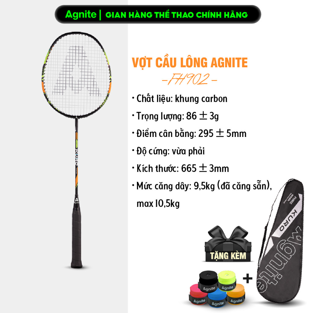Vợt cầu lông đơn carbon Deli chính hãng - khung carbon siêu bền, nhẹ, đẹp - tặng túi đựng vợt - dây đã căng sẵn