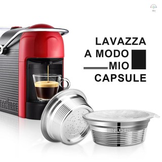 Benfuchen Viên nang cà phê có thể nạp lại bằng thép không gỉ Tương thích với LAVAZZA A MODO MIO Bộ lọc cốc cà phê với 60 chiếc lá nhôm