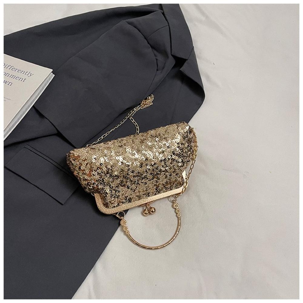 Túi ly hợp nữ CPINCP, Túi đeo chéo tinh tế sáng bóng, Túi đựng mỹ phẩm dung lượng cao Sequin thời trang dành cho nữ