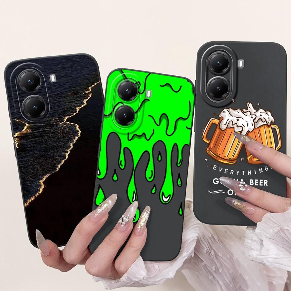 Vỏ Hoạt Hình Thời Trang Cho Xiaomi Poco X7 Pro 5G Ốp Lưng Poco M7 Pro 5G Redmi Turbo 4 Vỏ Điện Thoại Camera Bảo Vệ Silicon Mềm