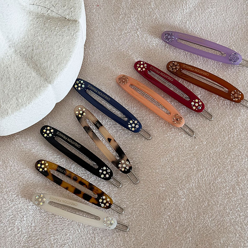 Kẹp tóc kim cương giả sáng bóng hợp thời trang dành cho nữ