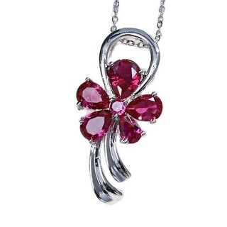 Châu Âu Mỹ ins Vòng cổ hoa Ruby phong cách mới dành cho nữ