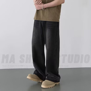Quần dài nam Zerotogue, quần jean denim vừa vặn dáng rộng cổ điển kiểu Mỹ, quần jean denim giặt hạng nặng