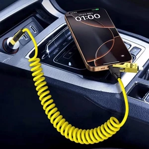 Dây nguồn có thể thu vào lò xo BTM Dây cáp sạc 4 trong 1 cho nhiều thiết bị
