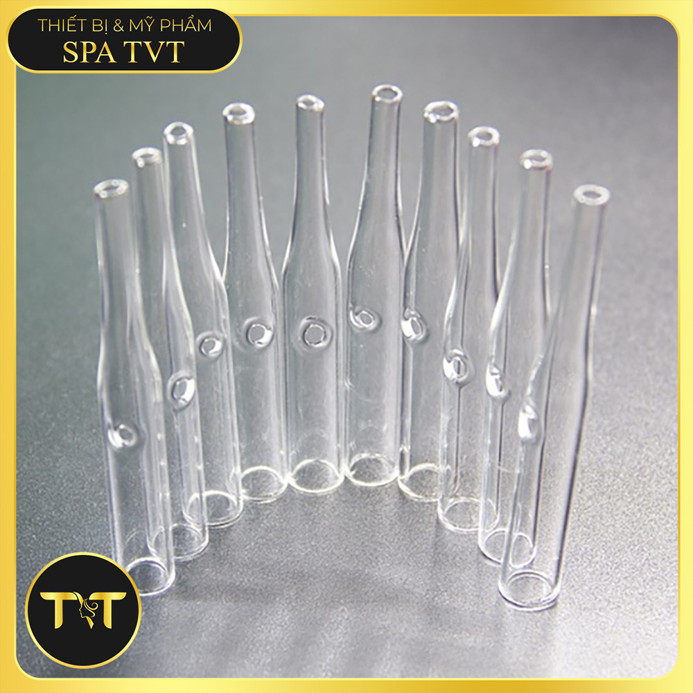 Combo 100 Ống Hút Mụn Thủy Tinh & 100 Ống Nhựa Hút Máu Bầm, Hỗ Trợ Làm Sạch Bã Nhờn, Chăm Sóc Da