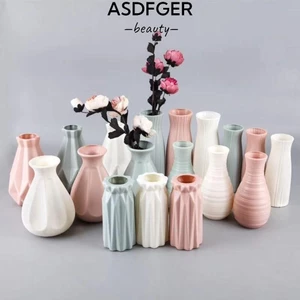 Asdfger Bình Hoa Bắc Âu, Chậu Hoa Nhựa Đơn Giản Bền Đẹp, Ins Sáng Tạo Giả Hoa Gốm Sứ Sắp Xếp Hộp Đựng Trang Trí Nhà Cửa