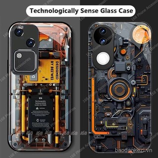 Ốp lưng Vivo V30 V40 Lite V30E V27E V27 Y19S, ốp lưng Vivo V30 V40 Pro, ốp lưng Vivo V29E V29 Y100 5G, bảng mạch, ốp lưng chống sốc hoạt hình Mario với bảo vệ camera, kính lỏng sang trọng
