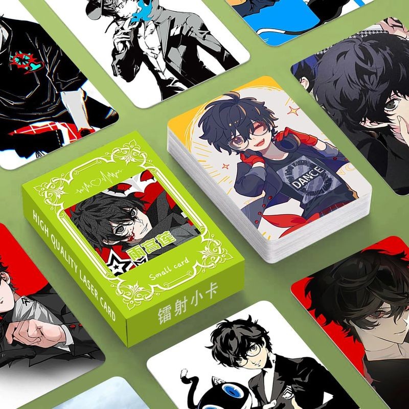 Bộ thẻ Mini Persona 5 Ren Amamiya (Joker) LOMO – 50 cái / hộp, Thẻ sưu tập không phản hồi, Anime Merch