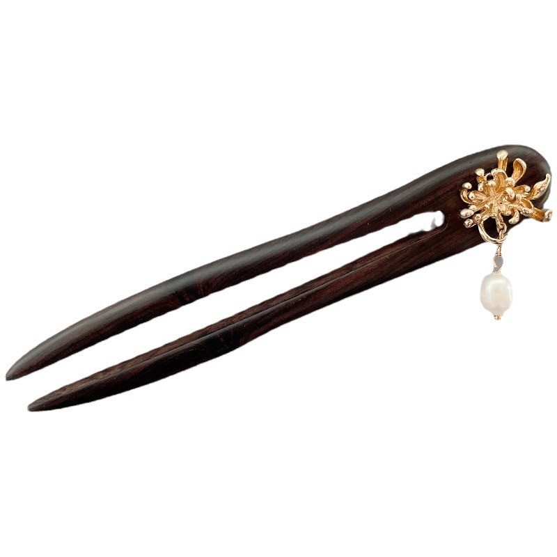 13cm Hoa Anh Đào Kẹp Tóc Mun Kẹp Tóc Hình Chữ U Kẹp Tóc Cổ Điển Ánh Sáng Sang Trọng Hiện Đại Đơn Giản Kẹp Tóc Hàng Ngày Cuộn Tóc Mũ Đội Đầu Gỗ Đàn Hương Kẹp Tóc