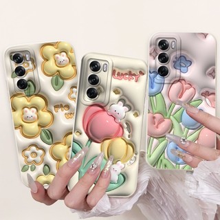 Dành Cho Oppo Reno12 5G CPH2625 Ốp Lưng Mới Phong Cách Hoa Cúc Mềm Silicon Dành Cho Oppo Reno 12 Pro 5G CPH2629 Reno12 Vỏ