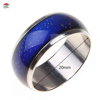 Nhẫn giữ nhiệt đổi màu sắc Vòng đổi màu 6mm được điều khiển nhiệt độ cho cặp đôi Trang sức tinh tế